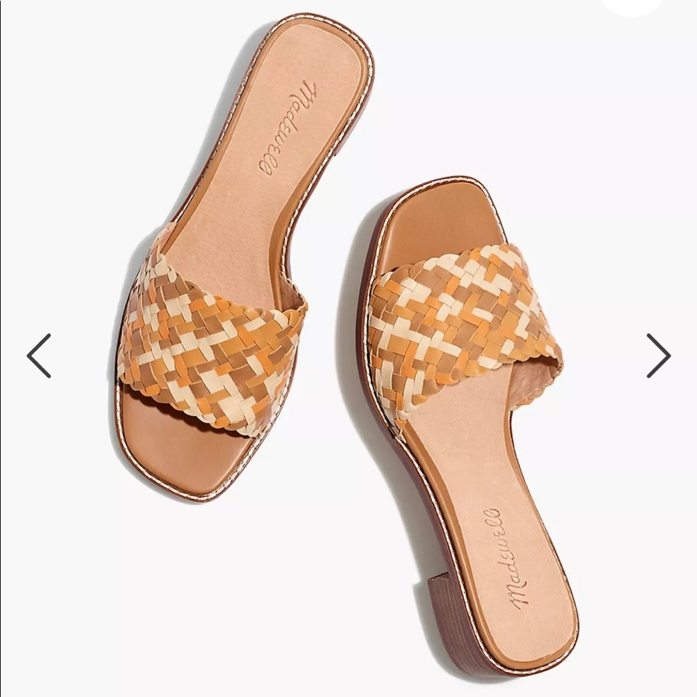 The Cassady Mule in Woven Leather, Madewell, Sz 8.5